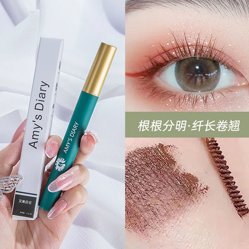 Rímel preto lash escova de cílios 3d seda grosso curling alongamento olhos cílios beleza maquiagem de longa duração cor de ouro rímel