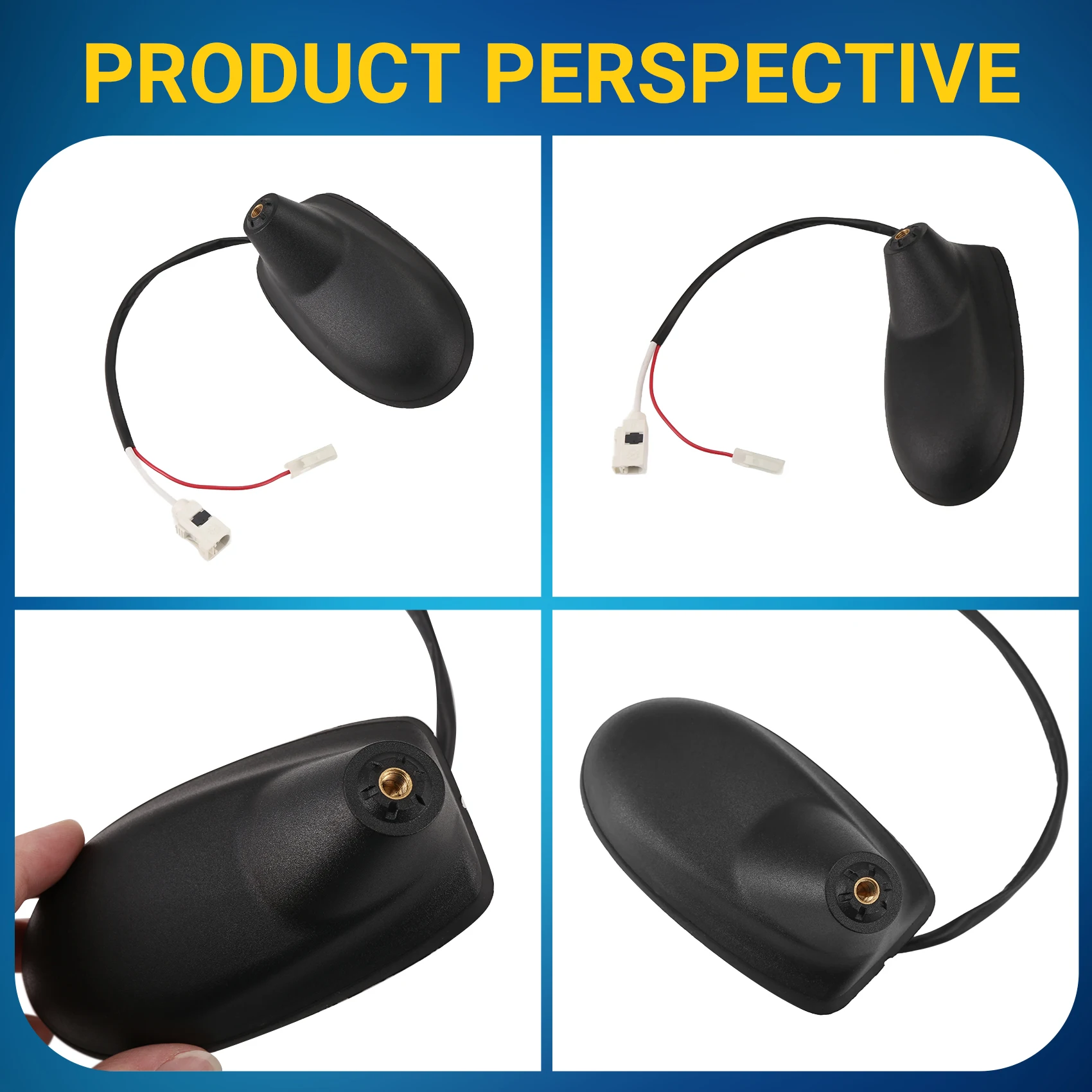 

#335B Car Roof Antenna Base 5064771AB 5064771AC for Jeep Grand Cherokee 2010-2014 Car Antenna Accessories (Black)