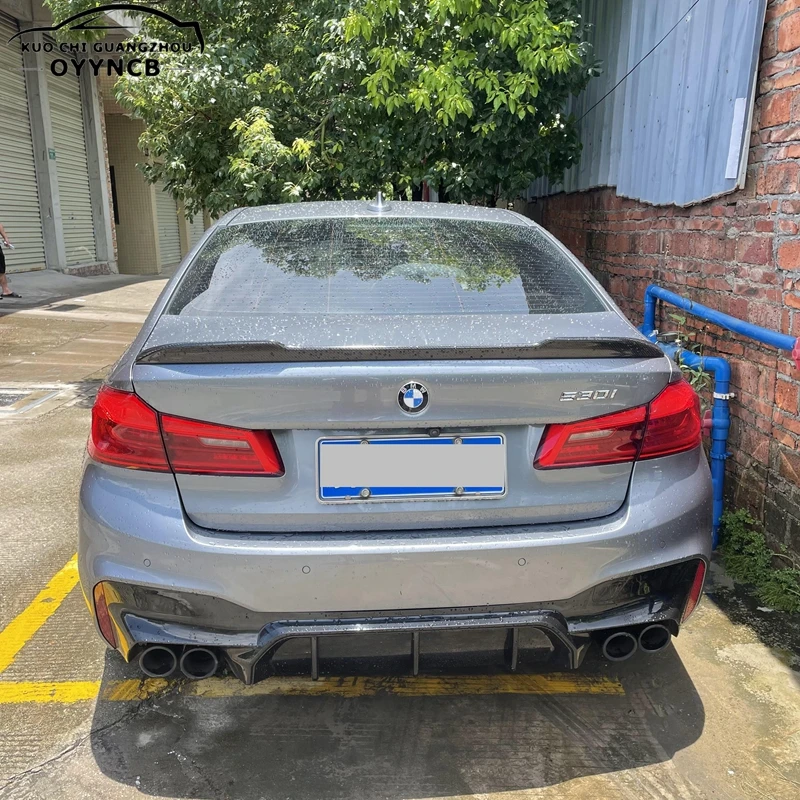 

Для BMW 5 серии G30 G38 и M5 F90 CS стиль углеродное волокно задний спойлер крыло багажника 2016-2023 FRP глянцевый черный кованый карбон