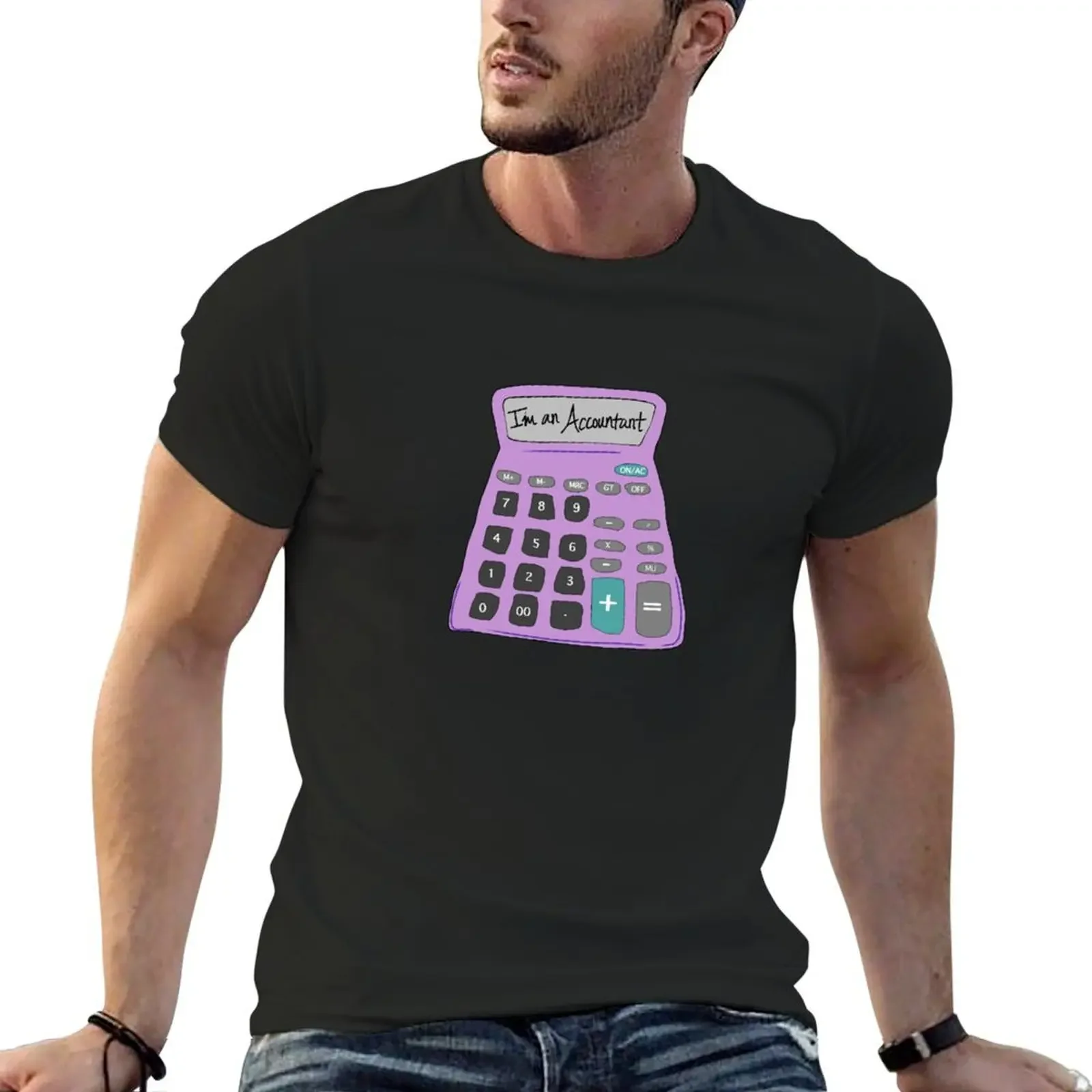 Official I'm An Accountant Pink Calculator Design T-Shirt plain designer shirts anime stuff shirts for men graphic tees