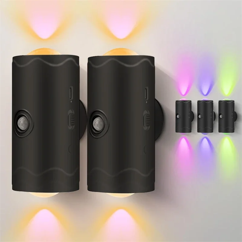 

LED Motion Sensor Night Light, Rechargeable Wireless Magnetic Wall Lamp Cordless LED Wall Night Lights for Steps, Bedroom Decor