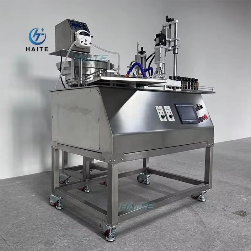 Filler Capper 0.1-100ML Gear/Peristaltic Pump Horizontal Shampoo Water Olive Oil Liquid Juice Filling Capping Machine