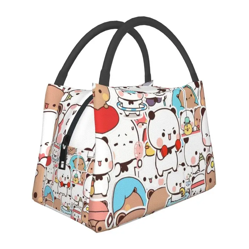 

Peach And Goma Insulated Lunch Bag for Women Leakproof Pattern Bubu Dudu Cooler Thermal Bento Box Office Picnic Travel