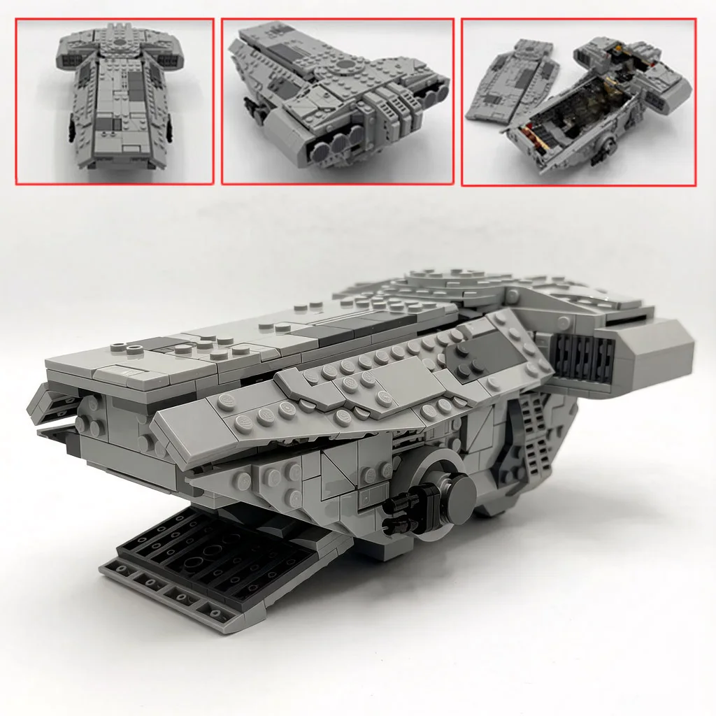 NEW 707PCS Imperial Dropship from The Mandalorians Battleship Set Building Blocks Sapceship DIY Bricks Set Model Toys Gifts