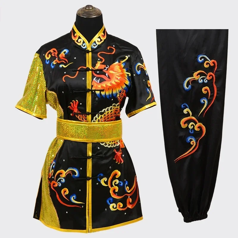 Wushu Clothing Martial Arts Uniform Dragon Embroidery Wing Chun Chinese Kungfu Uniform Wushu Staff Shaolin Kung Fu Uniform 11042