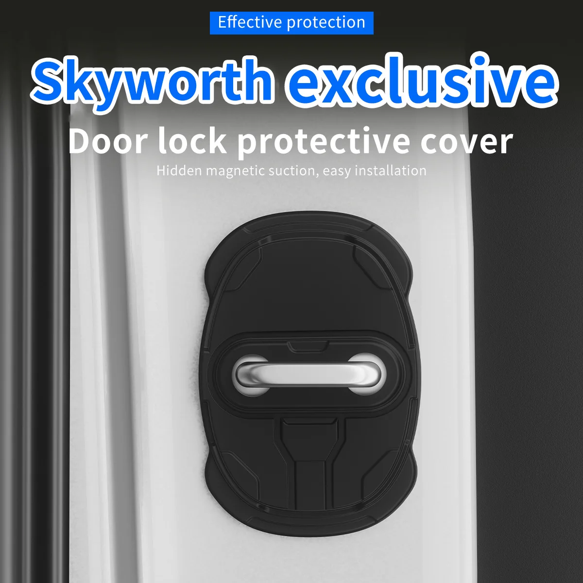 Silicone Car Door Lock Covers For Skywell HT-i EV6 Protective Buckle Stickers Noise Reduction Interior Parts 4Pcs Accessories