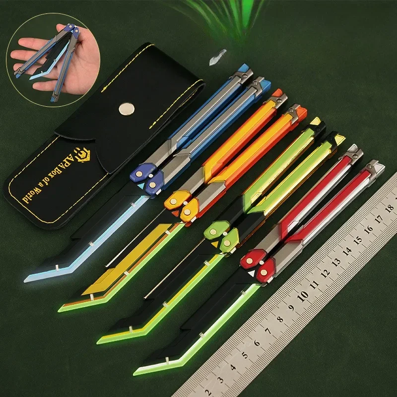 Game Peripherals Popular Metal Toy Props Knife Model Luminous Version RGX Graphics Butterfly Knife Home Decoration Accessories