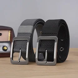 DINISITON Men's Nylon Belt Alloy Needle Buckle Belt Military Training Supplies Casual Style Outdoor Sports Belt