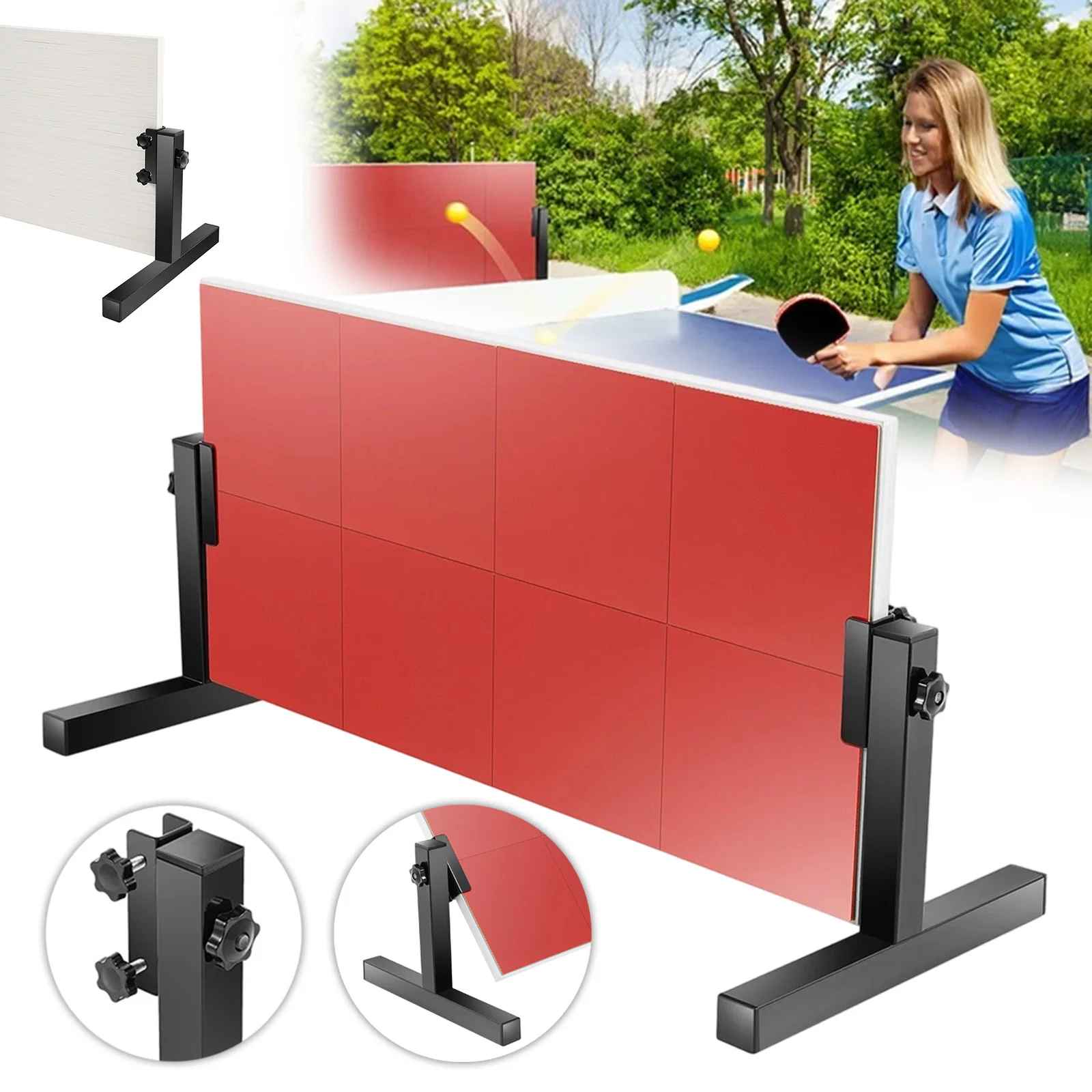 Planche de rebond de tennis de table en bois massif avec surface en caoutchouc, entraîneur de retour solo pour le ping-pong à domicile, en salle de sport et en club – Idéal pour la correction des coups, les exercices de compétences pour juniors et les séances d'auto-entraînement compactes en intérieur.