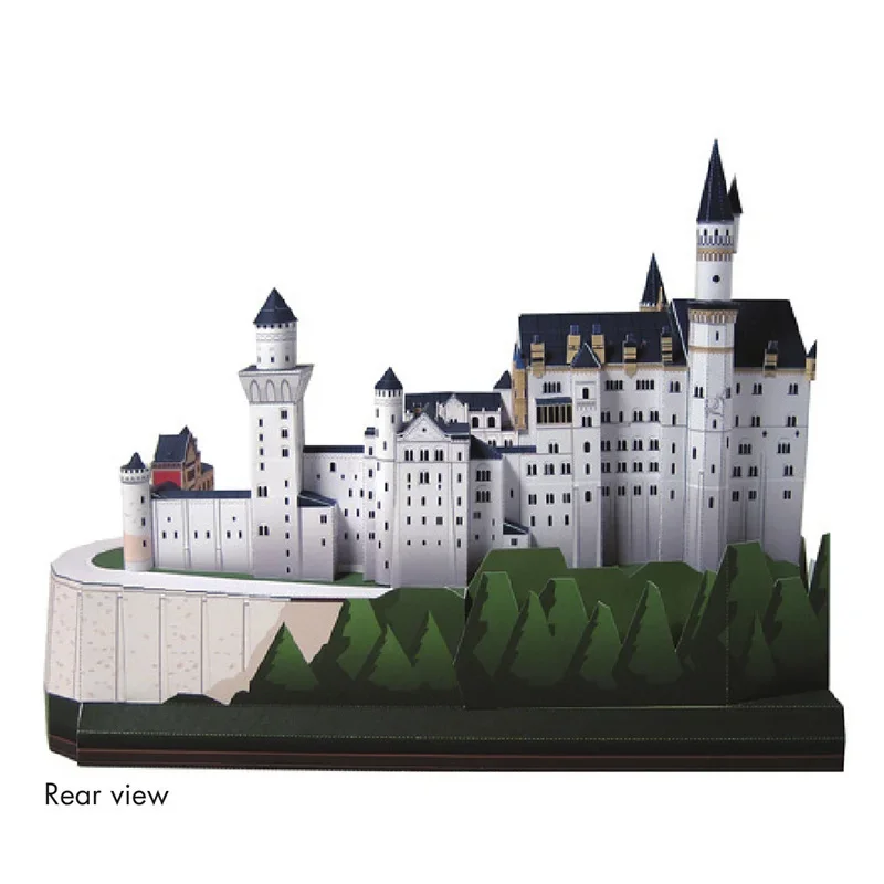 Germany New Swan Stone Castle 3D Paper Model House Papercraft DIY Art Origami Building Teens Adult Handmade Craft Toys QD-160