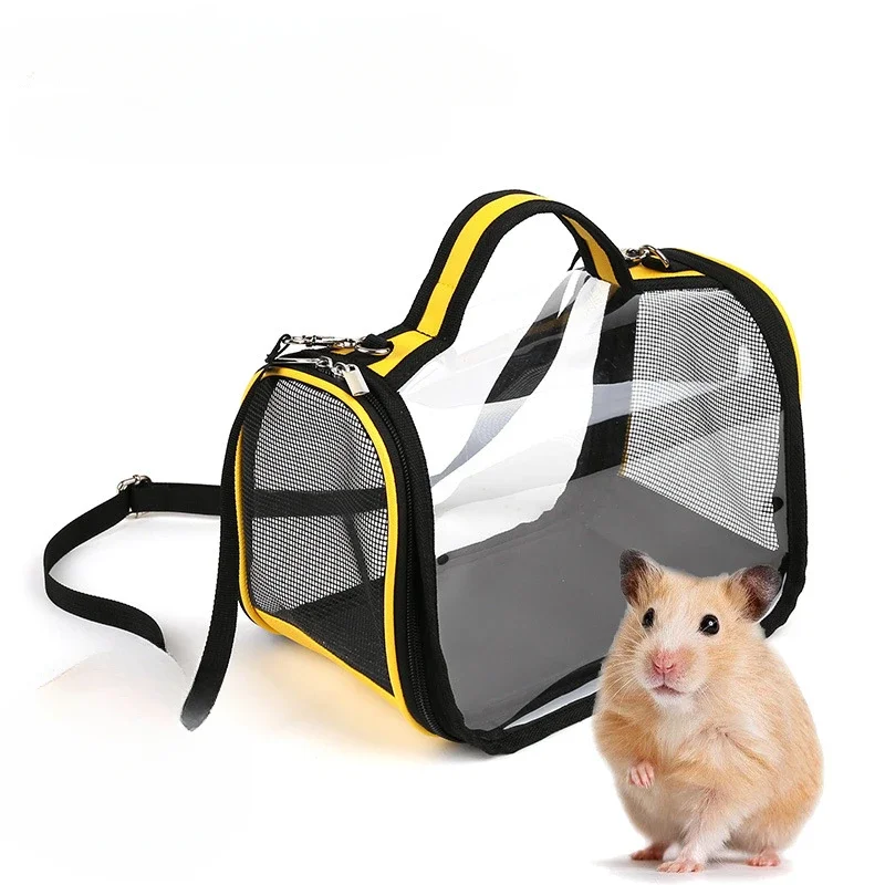 

Transparent Visible Beautiful Space Warehouse Pet Bag Hamster Sugar Glider Take-out Bag Portable Hedgehog Rabbit Pet Cage
