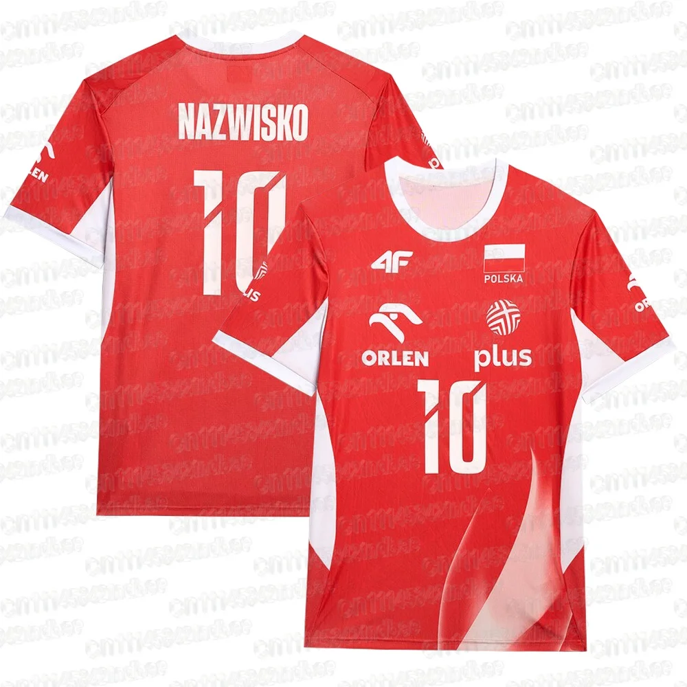 2026 Polen Volleyball-Team Oversized T-Shirt Y2K Harajuku Streetwear Kurzarm Performance Sport-Fan-Trikot Familien-Partnerlook – Detail 8