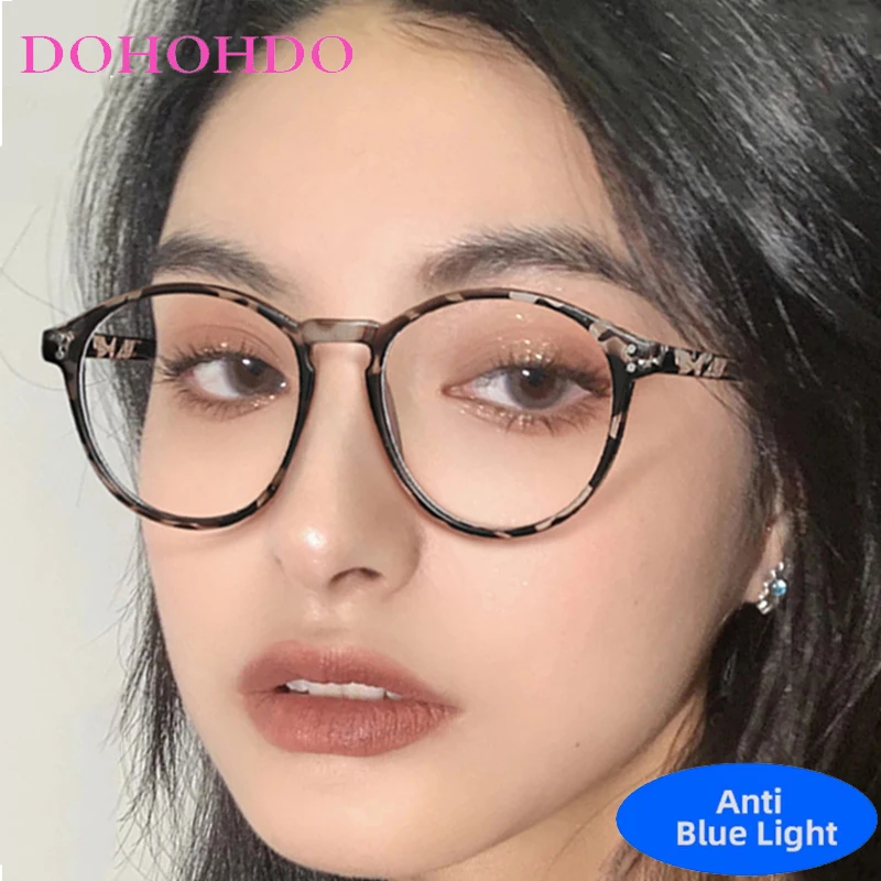 

Vintage Classic Round Frame Rivets Decoration Glasses Women Men Trendy Brand Designer Computer Blue Light Blocking Glasses Очки
