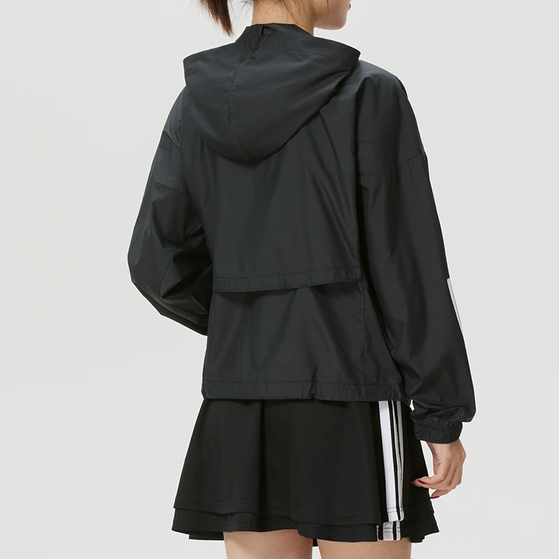 Adidas Women's Sports Fitness Running Training Woven Windproof Quick-Drying Hooded Jacket Jx1872