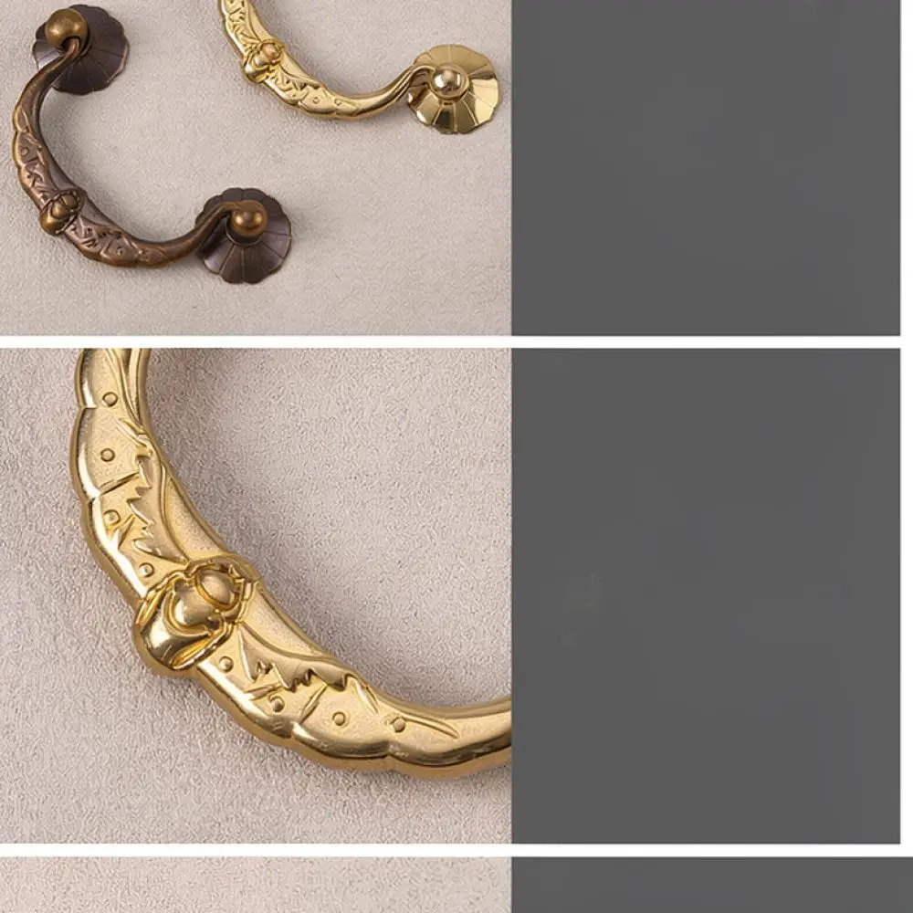 Retro Brass Cabinet Pulls Antique Style Furniture Hardware New Chinese Drawer Knobs For Dresser Cupboard Door