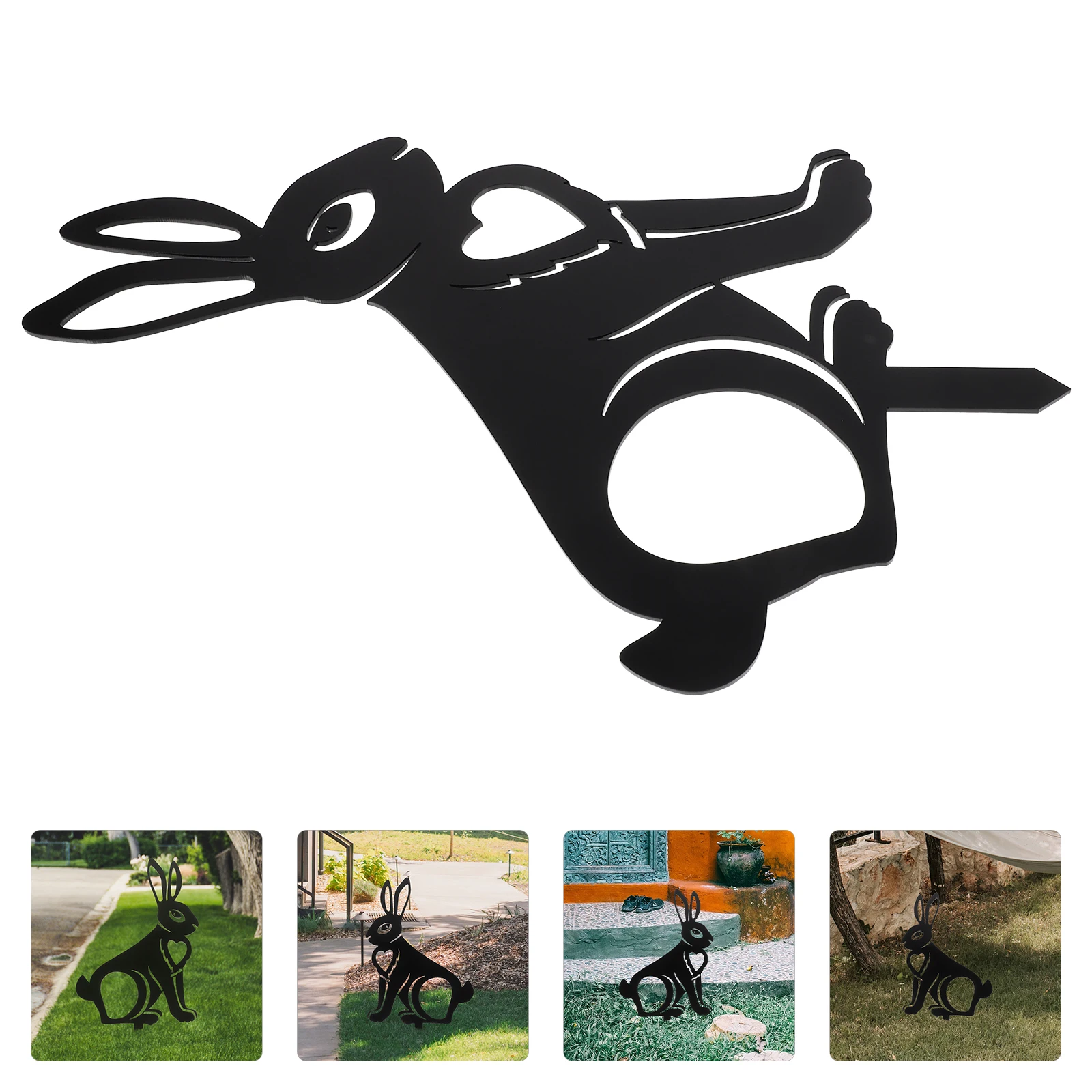 

Rabbit Ground Plug Easter Hunt Decoration Bunny Garden Stake Chick Ornament Acrylic Decorative Insert Outdoor