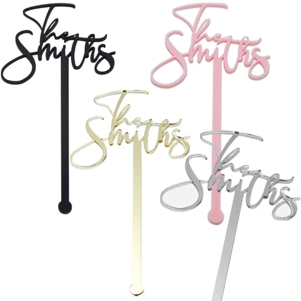 12/50/100pcs Personalized Drink Name Stirrers Swizzle Sticks Cocktail Party Bar Stir Sticks Wedding Drink Sticks Party Shower