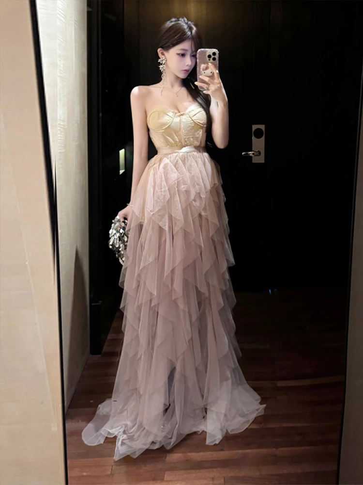 E y Único Conjunto de Dos Piezas para Mujer: Vestido ter y falda de Malla, Estilo cado y Moderno, Perfecto ...