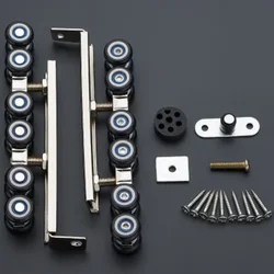 Sliding door roller hanging pulley hanging mute rail wheel balcony sliding door 12 wheels bear 117 KGS,one pair per set