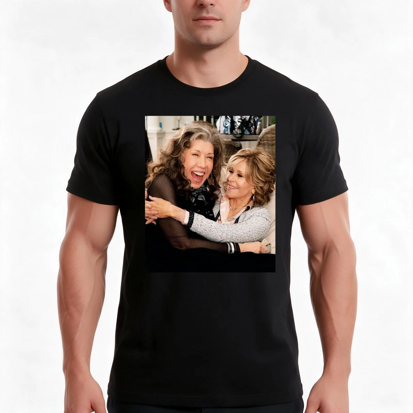 Grace and Frankie T-Shirt Summer Casual Cotton Tee Oversized Streetwear Tops Vintage Graphic Print Loose Fit Short Sleeve