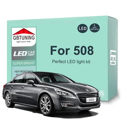 22Pcs LED Interior Light Bulb Kit For Peugeot 508 MK1 2010 2011 2012 2013 2014 2015 2016 2017 2018 Canbus Car Reading Trunk Lamp