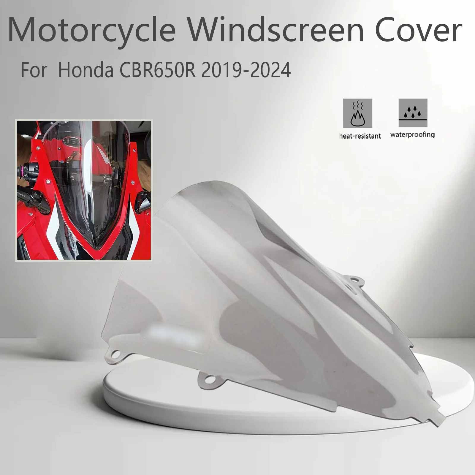 

CBR650R Motorcycle Windscreen Wind Spoiler Cover Fairing Heighten Enlarge Windscreen For Honda CBR650R CBR 650R 2019-2024