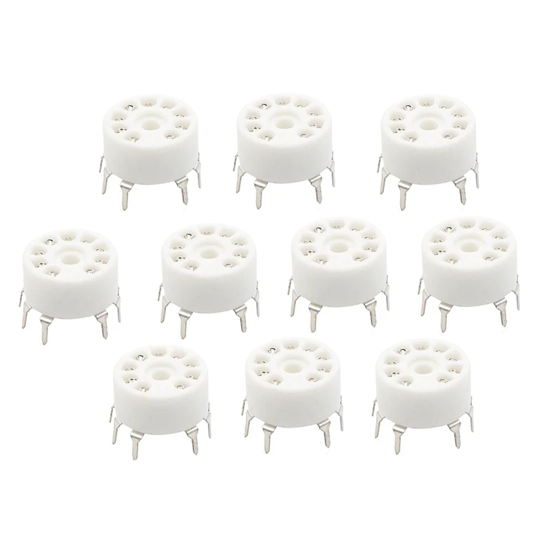 

ZIZI 20PCS PCB 9Pin B9A Vacuum Tube Socket Audio HIFI DIY Amps For 12AX7 12AU7 12AT7, Silver-Plated & Goldenr-Plated