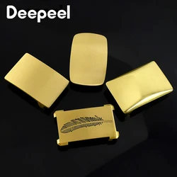 1Pc 40mm Pure Brass Belt Buckle Men's Copper Belts Head for  37-39mm  Casual Jeans Waistband DIY Leather Crafts Accessories