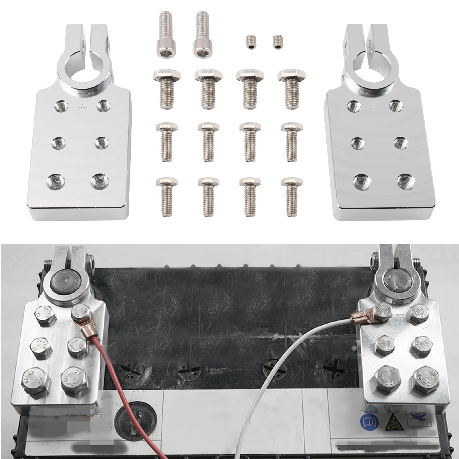 Positive Negative 6 Spot Flat Lug Battery Terminal For SAE Top Post Clamp For Northstar AGM35 AGM34 AGM34/78 AGM65 AGM24 AGM24F