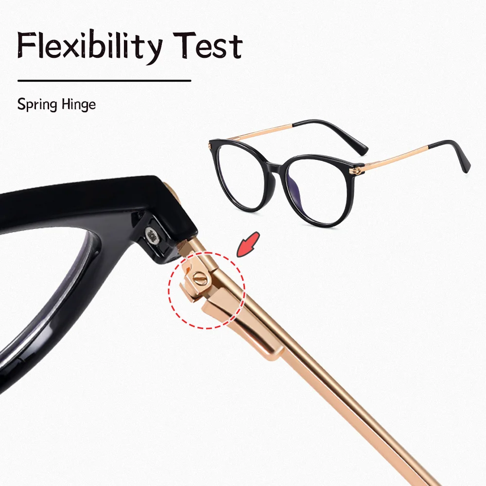 Ralferty TR90 Round Eyeglasses Frame Women Brand Designer Big Fashion Anti Blue Glasses No Diopter Myopia Frames Spectacle 2025