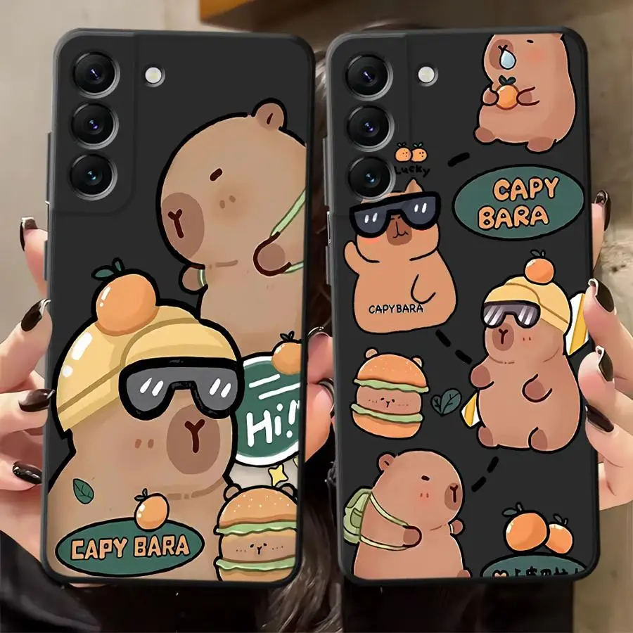 

Capybara Cute Case for Samsung Galaxy A36 A41 A24 A55 A25 A71 A51 A73 A32 A22 A52 A23 A53 A26 A72 A35 Black Soft Phone Cover