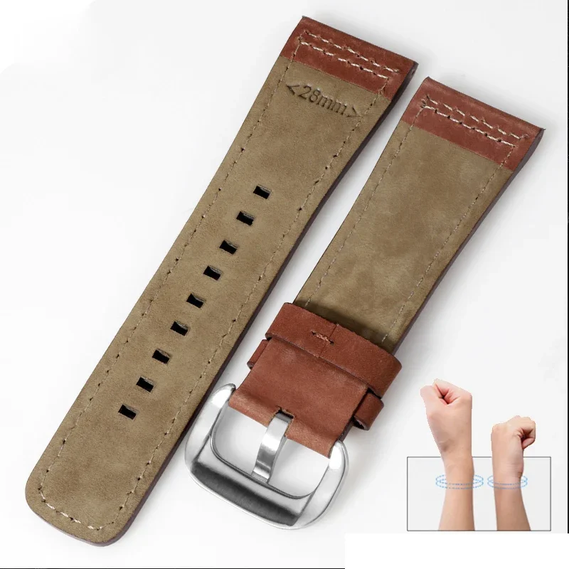 Genuine Leather Watch Band for sevenfriday men\'s watch strap Q203 M203 P1 P2 S2 M2 Q2 03 01 02 Brown blue cowhide 28mm