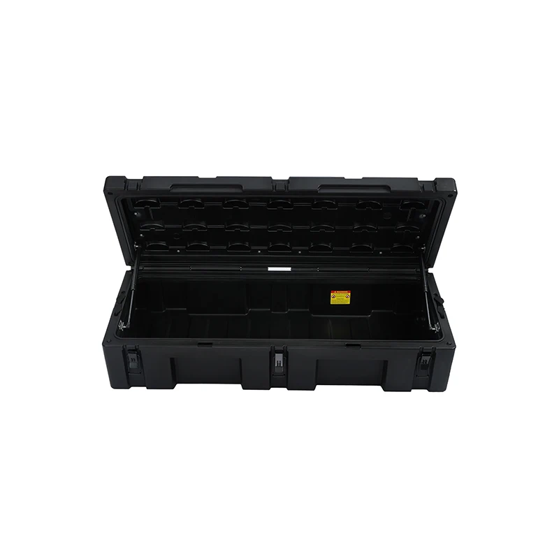 LLDPE Cargo Case 122L Rugged Case Hard Plastic Rotomolded Tool Box 4WD Storage Box Roof Rack Low Profile Quick Mount Bracket
