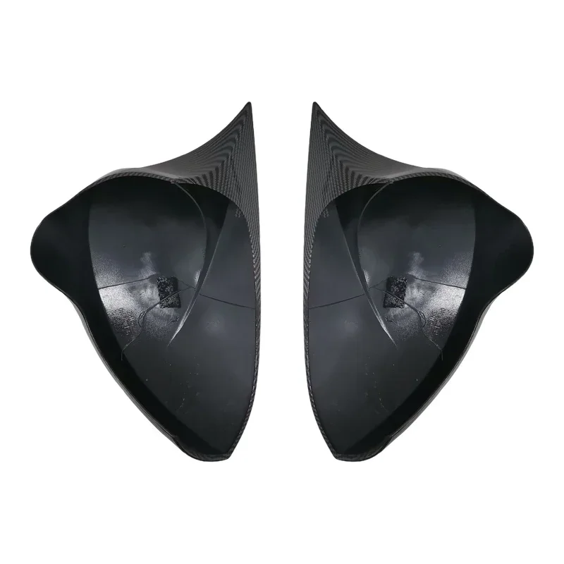 For Seat Ibiza Mk4 6J Rear Mirror Cover Bright Piano Black View Case Protector Cap 2009 2017 ABS Plastic 2 Pcs FR Bat Style