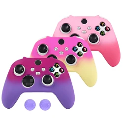 Compatible For Xbox Series S/X Controller Cover Cases Silicone Anti-Scratch Sweatproof Gradient with Trigger Caps Accessories