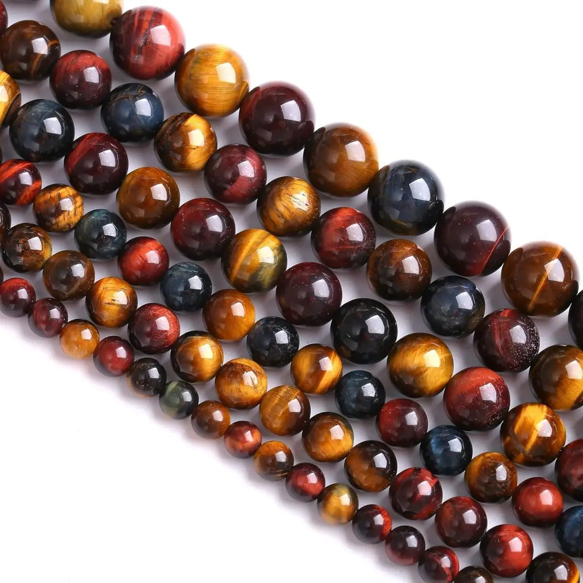 6/8/10mm A+ Quality Natural Stone Tiger's Eye Stone Round Loose Beads for Jewellery Making DIY Charm Bracelet Necklace