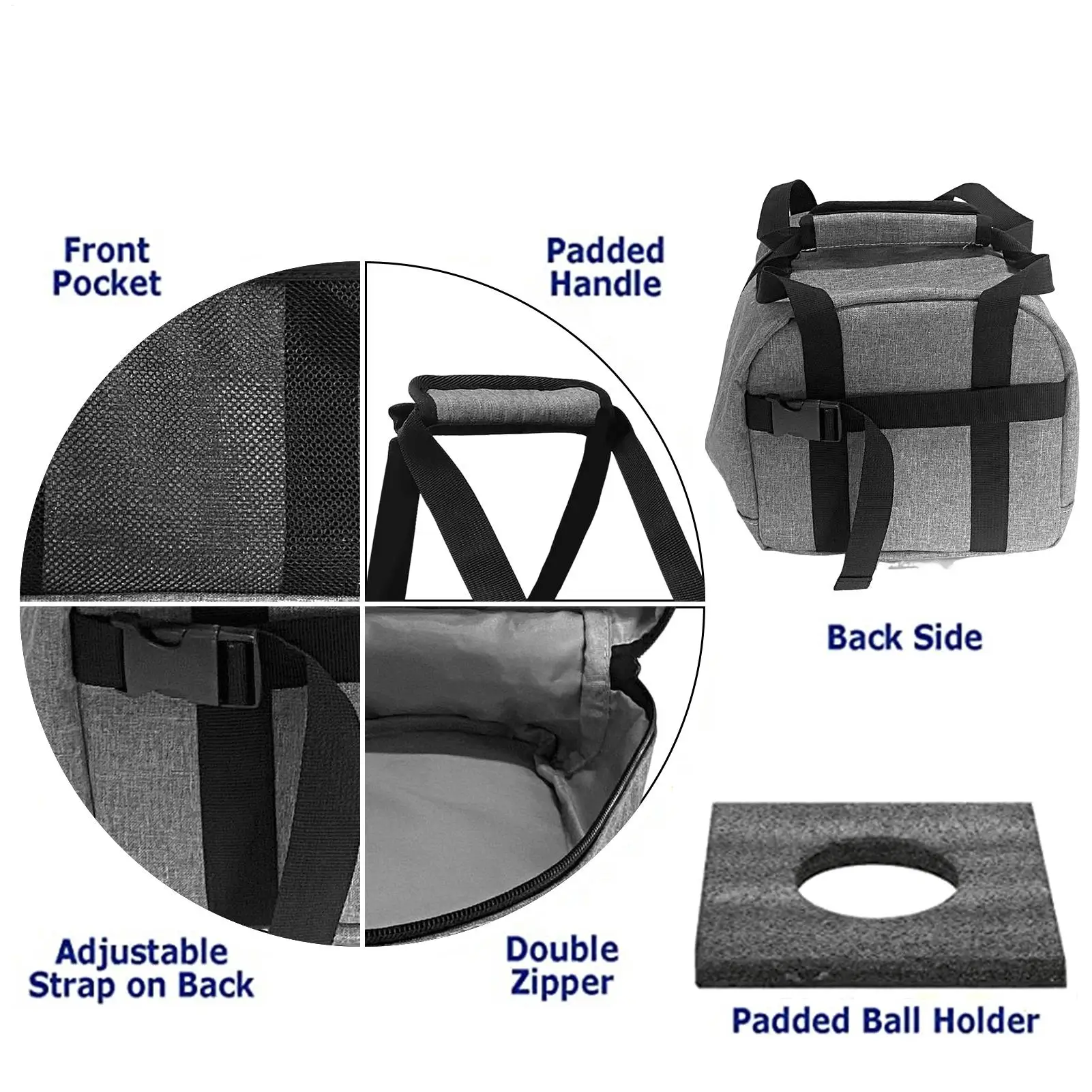 With Padded Bowling Ball Bag Storage Bag Shockfroof Single Bowling Bag Ball Holder Handbag Bowling Container Case