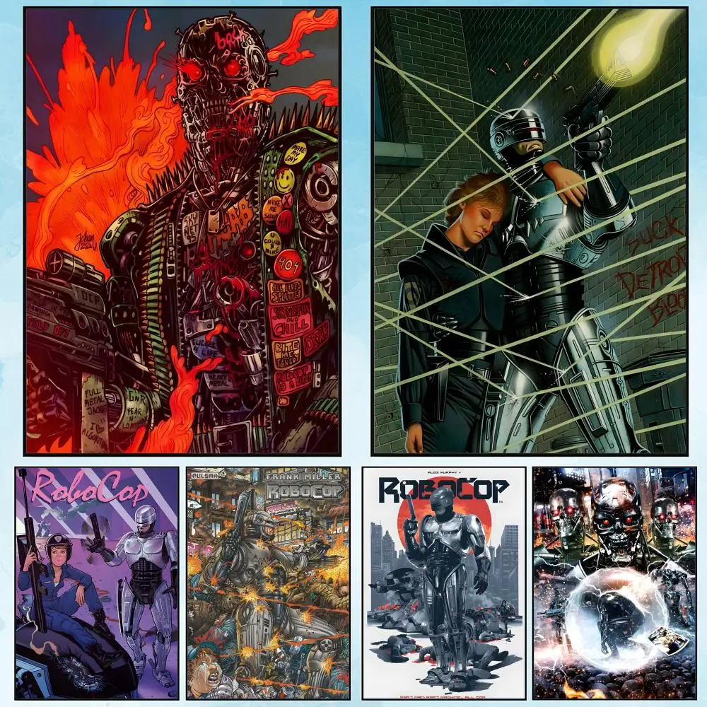 

Film R-Robocop Poster Poster Waterproof HD Wall Art Decal Self-Adhesive Aesthetic Decor for Home Living