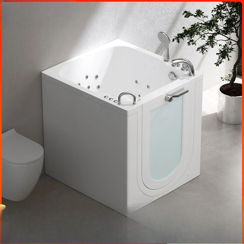 

Walk-in barrier-free elderly and disabled special bathtub Small apartment household thermal insulation door surfing Jacuzzi