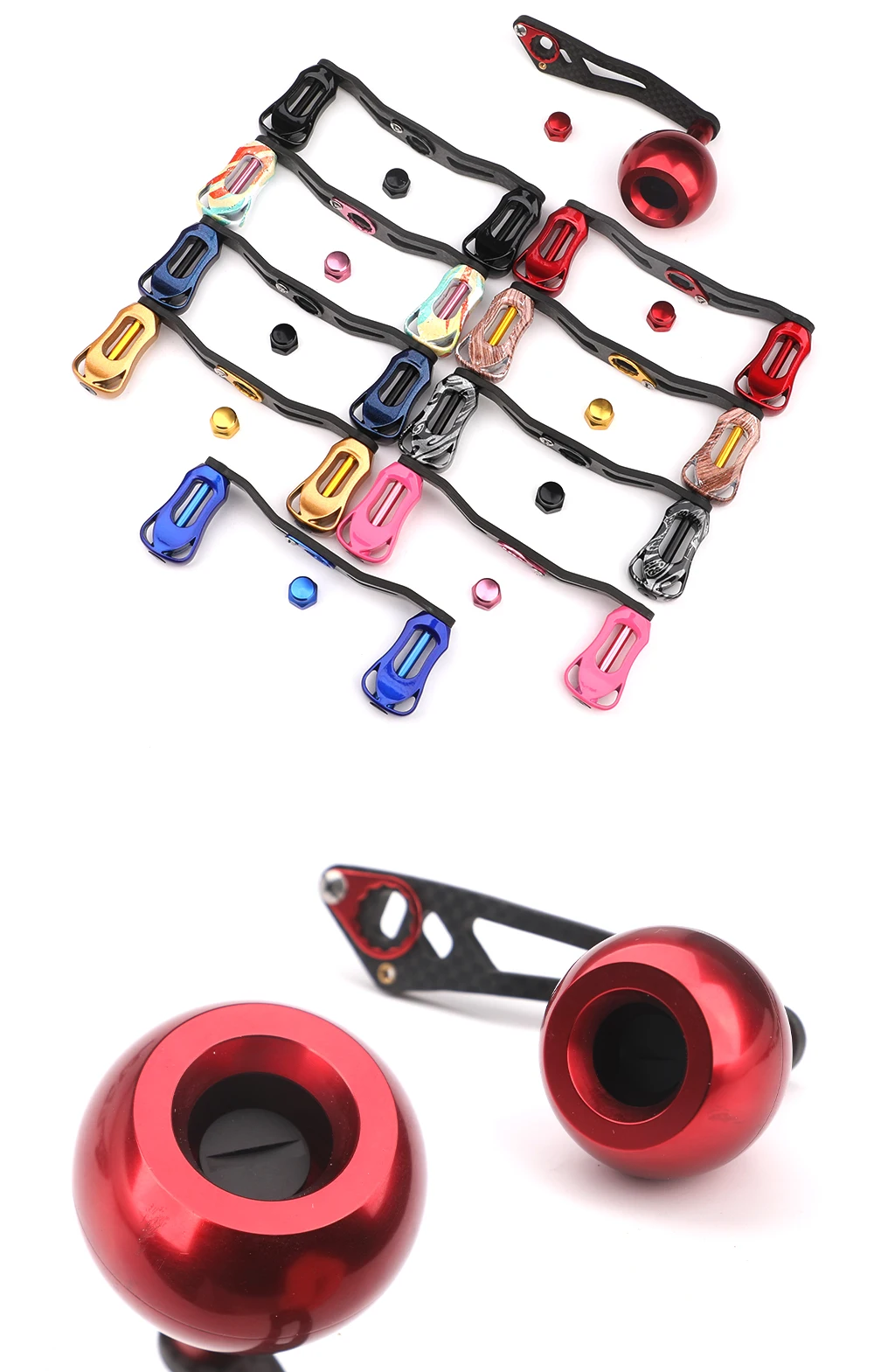 ROLLFISH Angelrollengriff, Kipphebel, Kohlefaser, leicht, 19–29 g, ergonomisches Design, mehrfarbig, Angelwerkzeuge, Zubehör – Detail 7