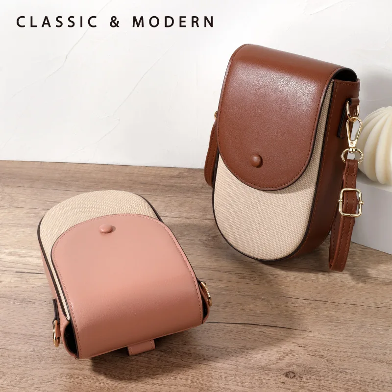 Koreańska moda pionowa sekcja PU torba na telefon komórkowy prosta torba na ramię na wypoczynek torba Crossbody torba na karty Mini torba