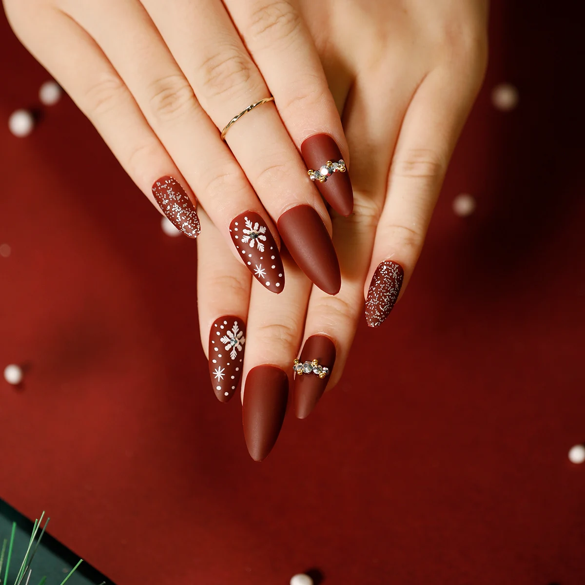 

24 Pieces/Box Transparent Ballerina Fake Nail Stickers Press Nail Removable Coffin Fake Nail Butterfly Design Full Coverage