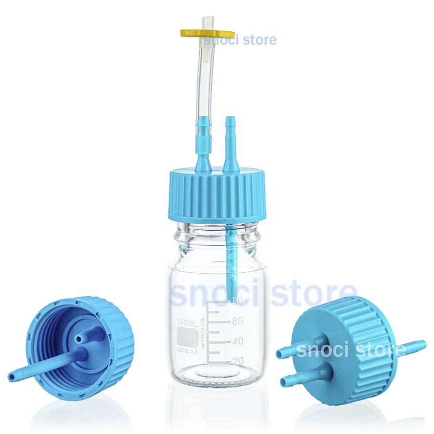 PBT/PVDF plastic feeding bottle cap mobile phase cap anaerobic bottle cap headspace cap feeding bottle cap fermentor cap，1Piece