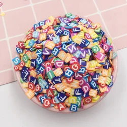 50g/lot 5mm Square Letters Slice Polymer Clay Sprinkles for Crafts DIY Nail Arts Decoration Slime Crystal Mud Material Klei