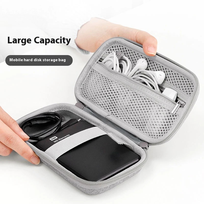 

Совместим с 2,5-дюймовой портативной сумкой для хранения жесткого диска, сумкой для хранения внешнего аккумулятора и наушниками, черный/серый.