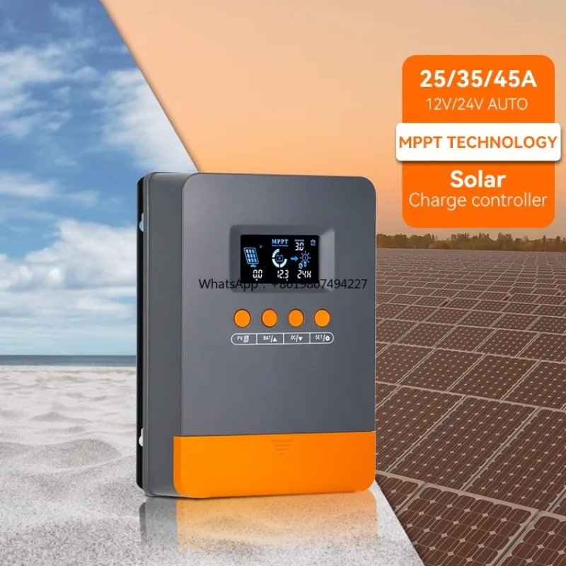 Solar Charge Controller 25A 35A 45A 12V/24V AUTO MPPT LCD Display PV Panel Battery Solar Charge Controller