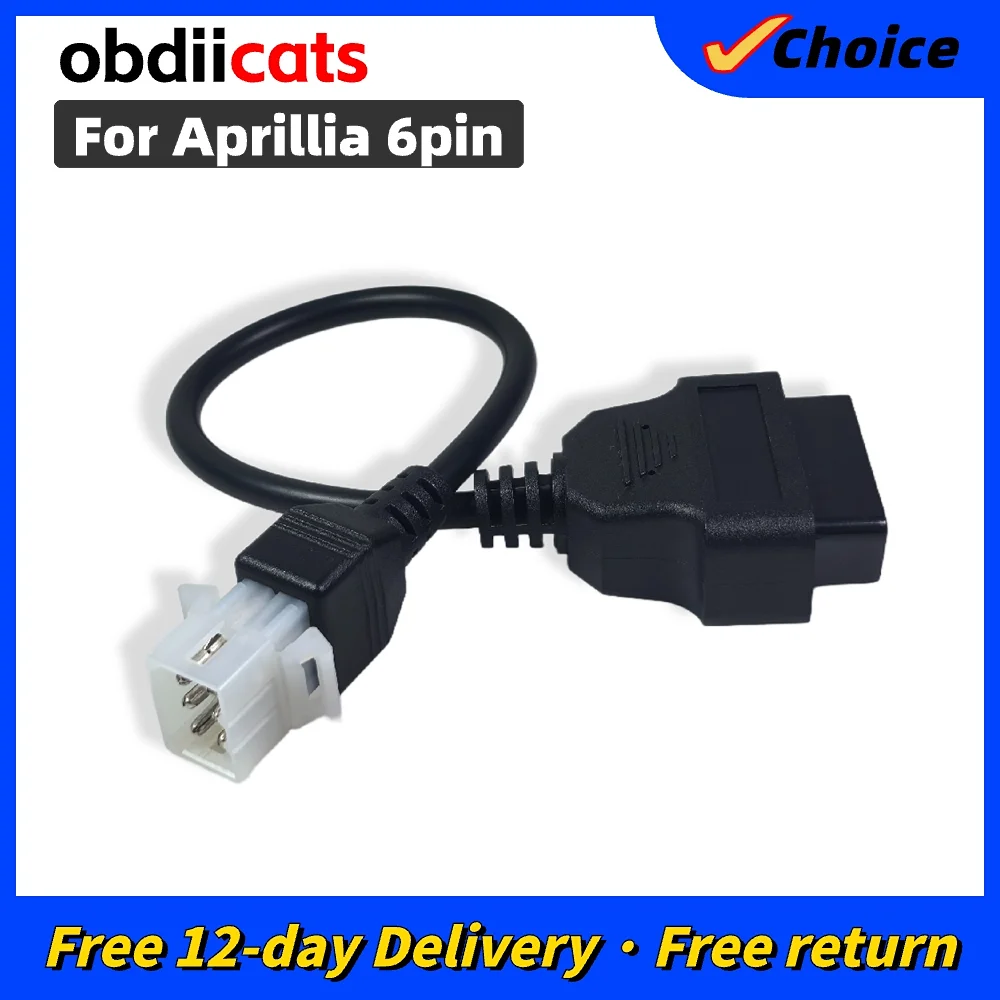 For Aprillia 6PIN To 16Pin Motorcycle Adaptors Extension Connectors Diagnostic Cable for Aprilia TuneECU Scanner Tool