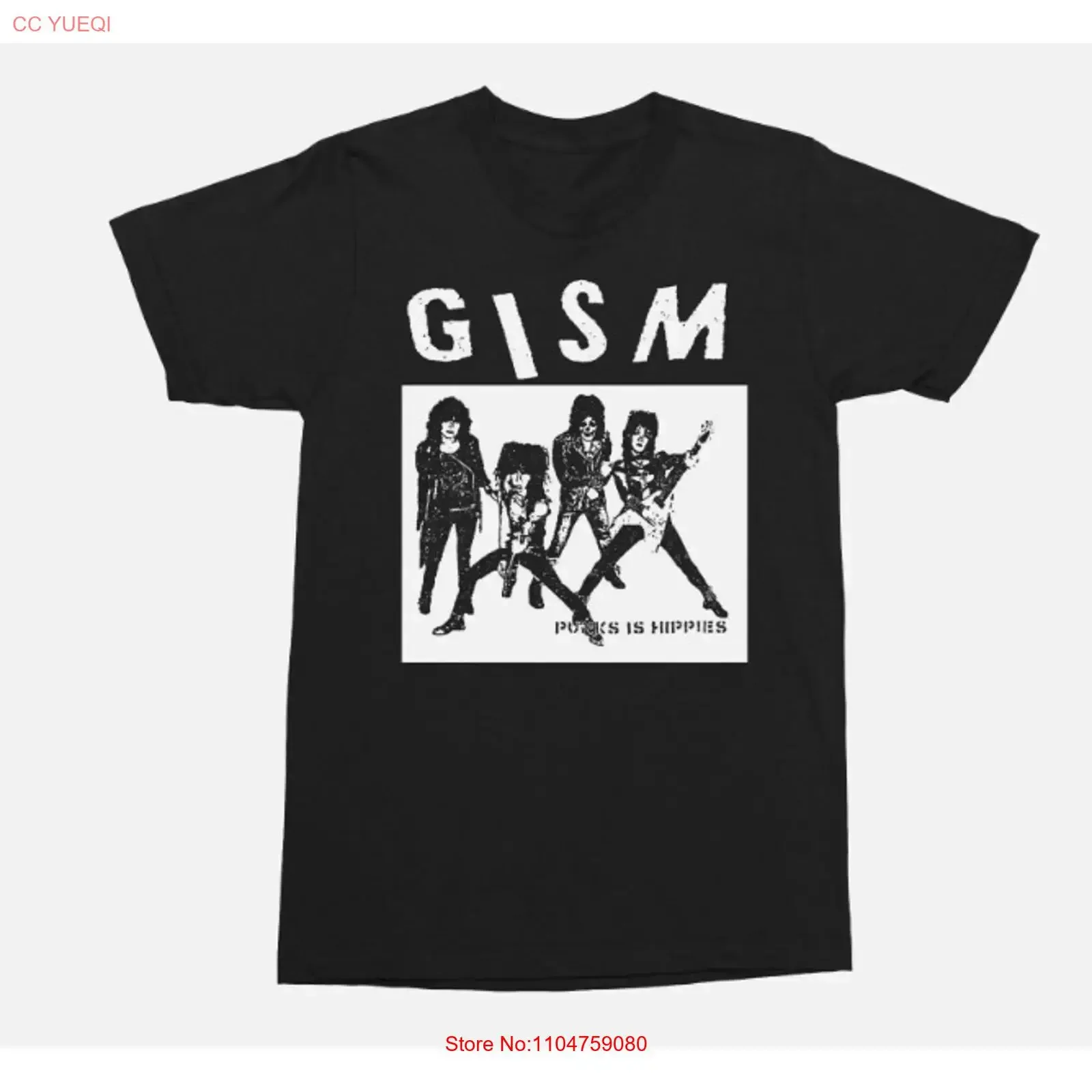 GISM Punk is Hippies T Shirt Gauze Lip Cream Gastunk S O B Japan Rare vintage Washed Slightly Top For Everyday Wear Breathable