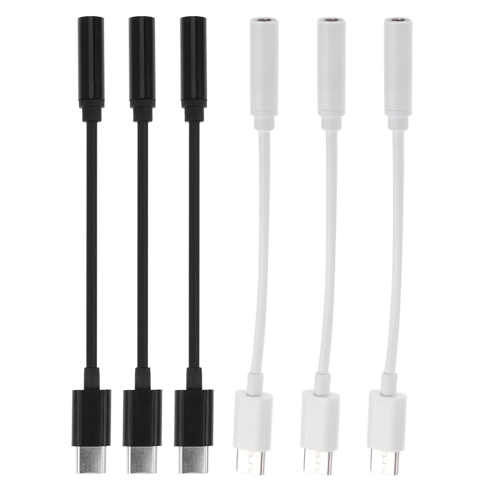 6Pcs Type-C to 3.5mm Headset Adapter High Performance Audio Signal Stability No Latency Portable Slim Design for Daily Use and