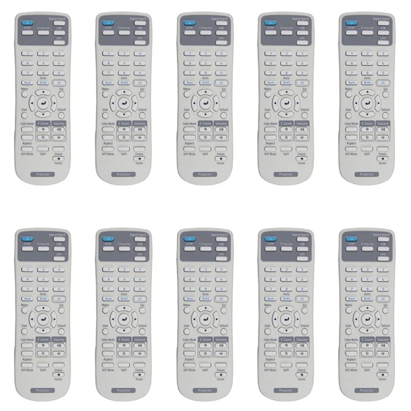 10X Replacement Projector Remote Control 219863500 For Epson Brightlink 725Wi/1485Fi,EX3280, EX9230, Home Cinema 880